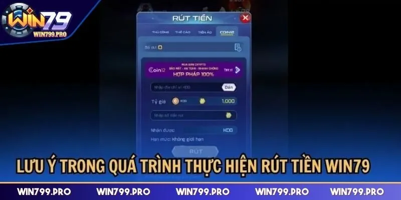 Một số lưu ý giúp cược thủ rút tiền WIN79 nhanh